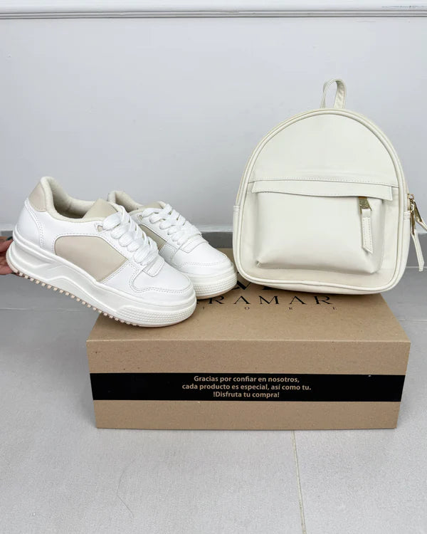 Combo 1 Tênis Casual Premium + 1 Bolsa Elegante e Funcional - Somente hoje