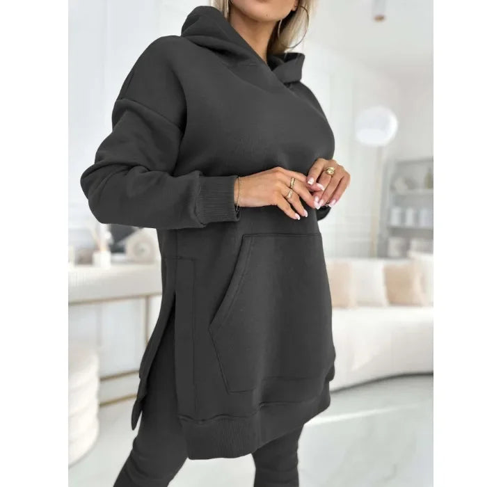 Conjunto Lívia Confortável – Blusão Longo + Calça Slim