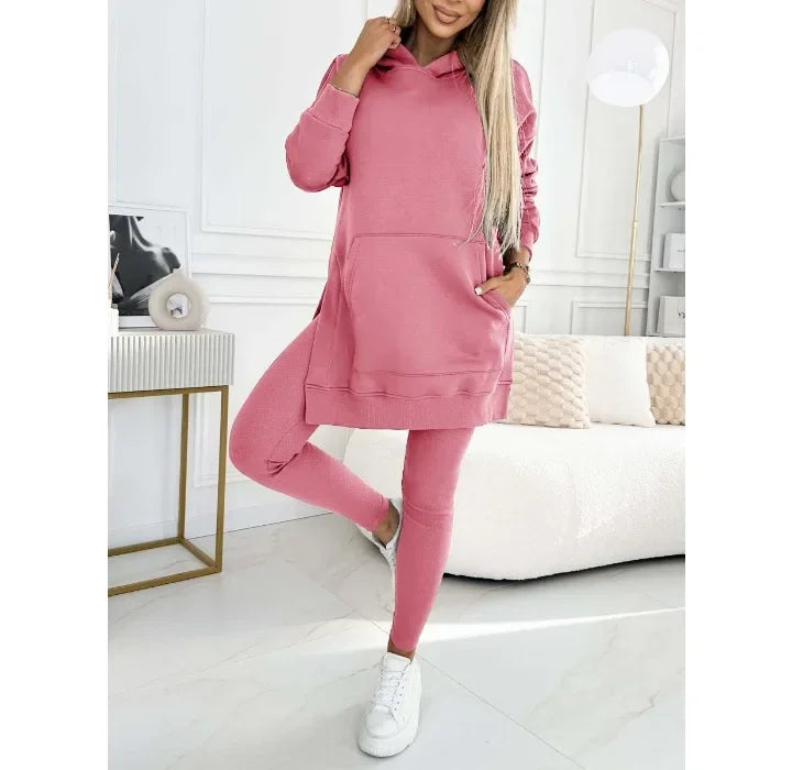 Conjunto Lívia Confortável – Blusão Longo + Calça Slim