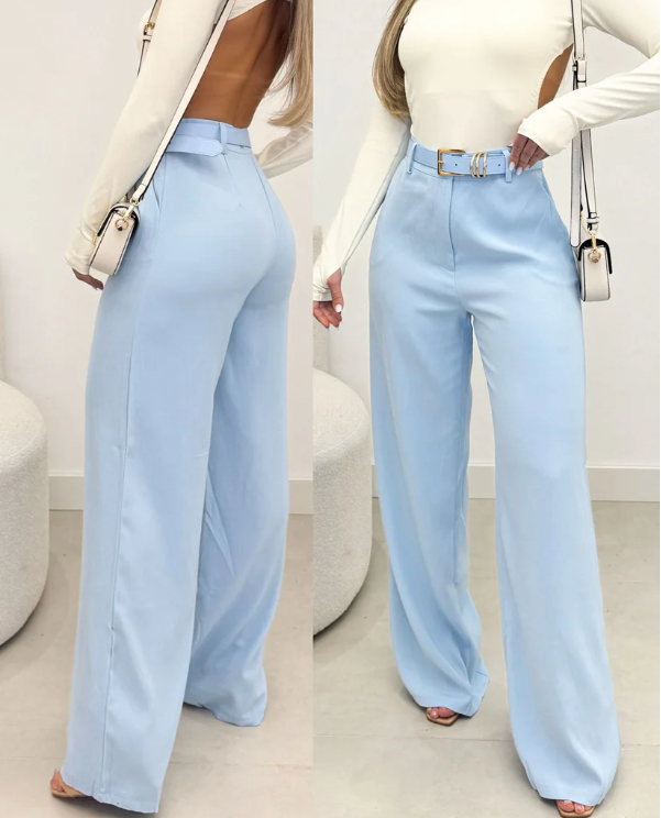 Kit 2 Calças Pantalona em Alfaiataria - Acompanha Cinto (Promoção da Semana)