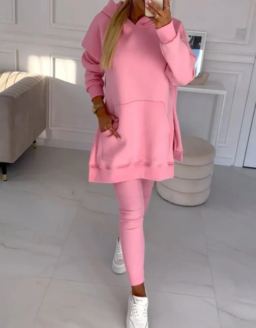 Conjunto Lívia Confortável – Blusão Longo + Calça Slim