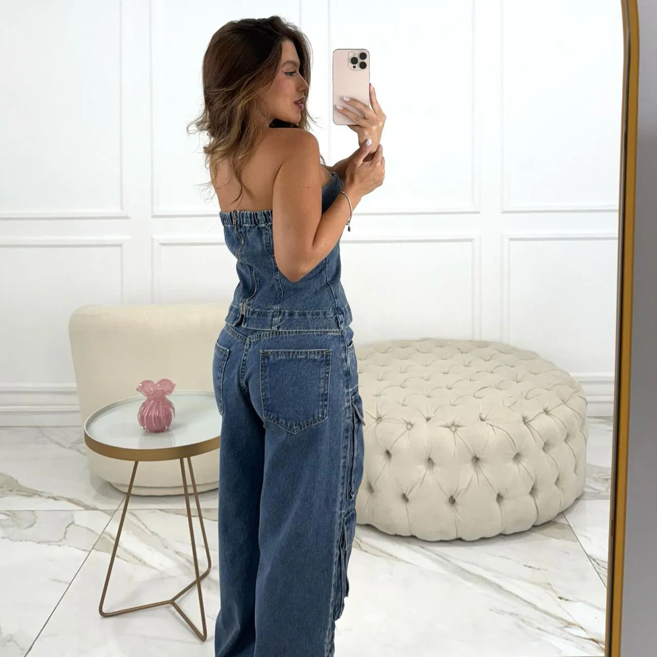 Conjunto 2 Peças Cropped + Calça Cargo - Queima de Estoque