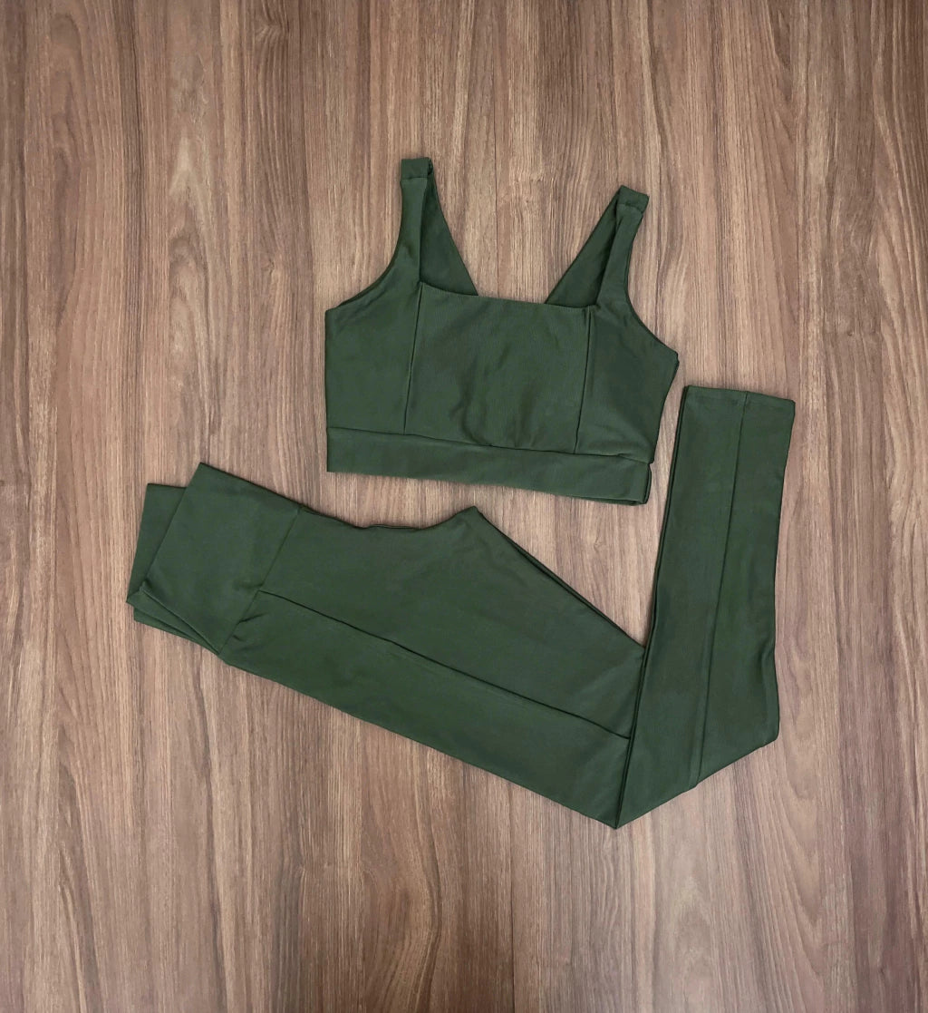 Conjunto de Calça Canelado