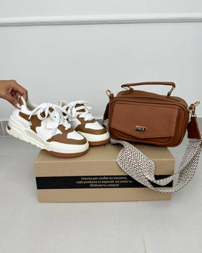 Combo 1 Tênis Casual Premium + 1 Bolsa Elegante e Funcional - Somente hoje