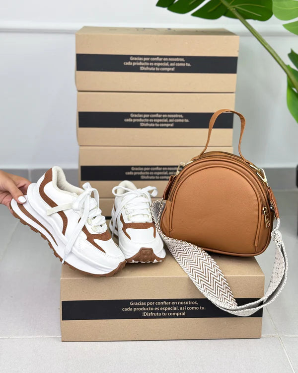 Combo 1 Tênis Casual Premium + 1 Bolsa Elegante e Funcional - Somente hoje