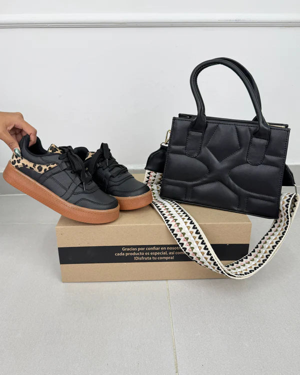 Combo 1 Tênis Casual Premium + 1 Bolsa Elegante e Funcional