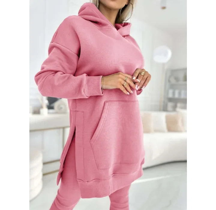 Conjunto Lívia Confortável – Blusão Longo + Calça Slim