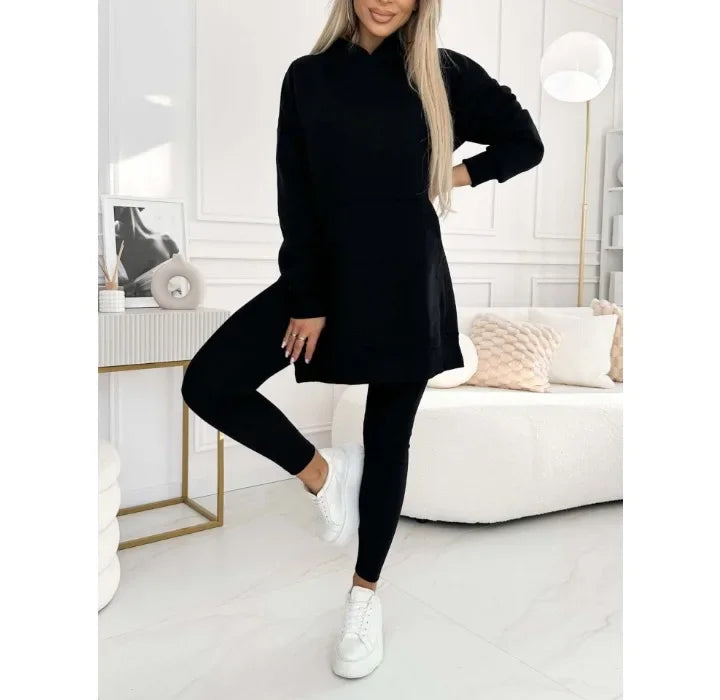 Conjunto Lívia Confortável – Blusão Longo + Calça Slim