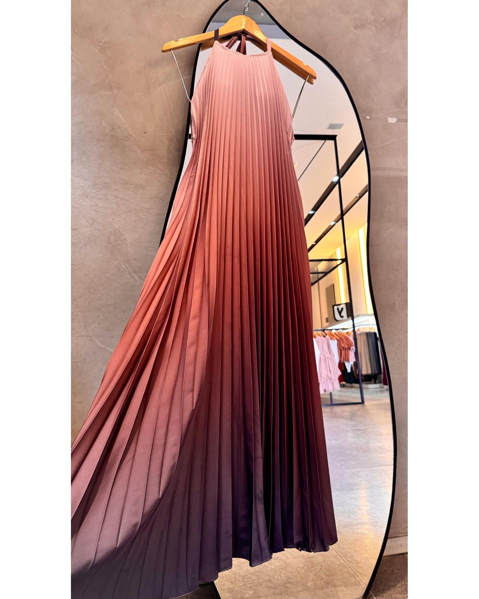 Vestido Plissado Outono - Ultimas Peças