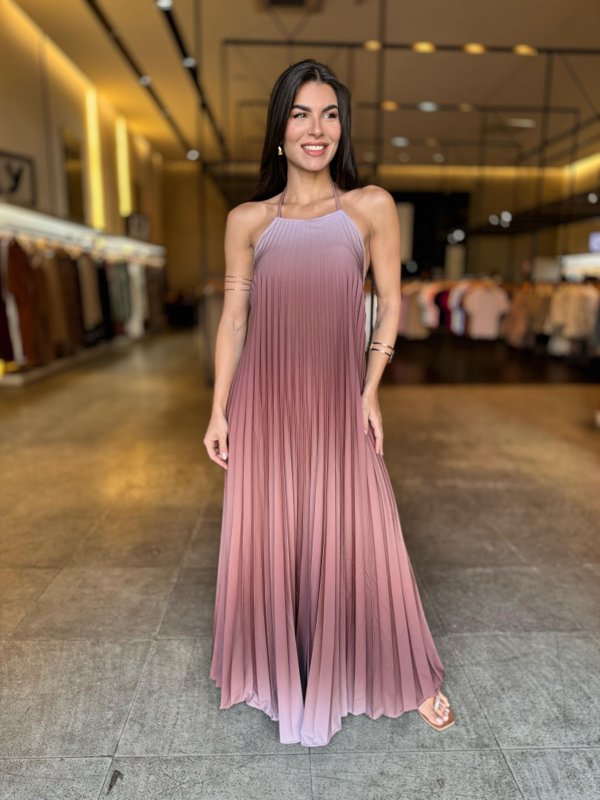 Vestido Plissado Outono - Ultimas Peças