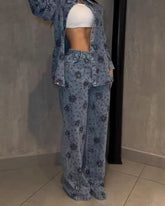 Conjunto Jeans Crystal Couture