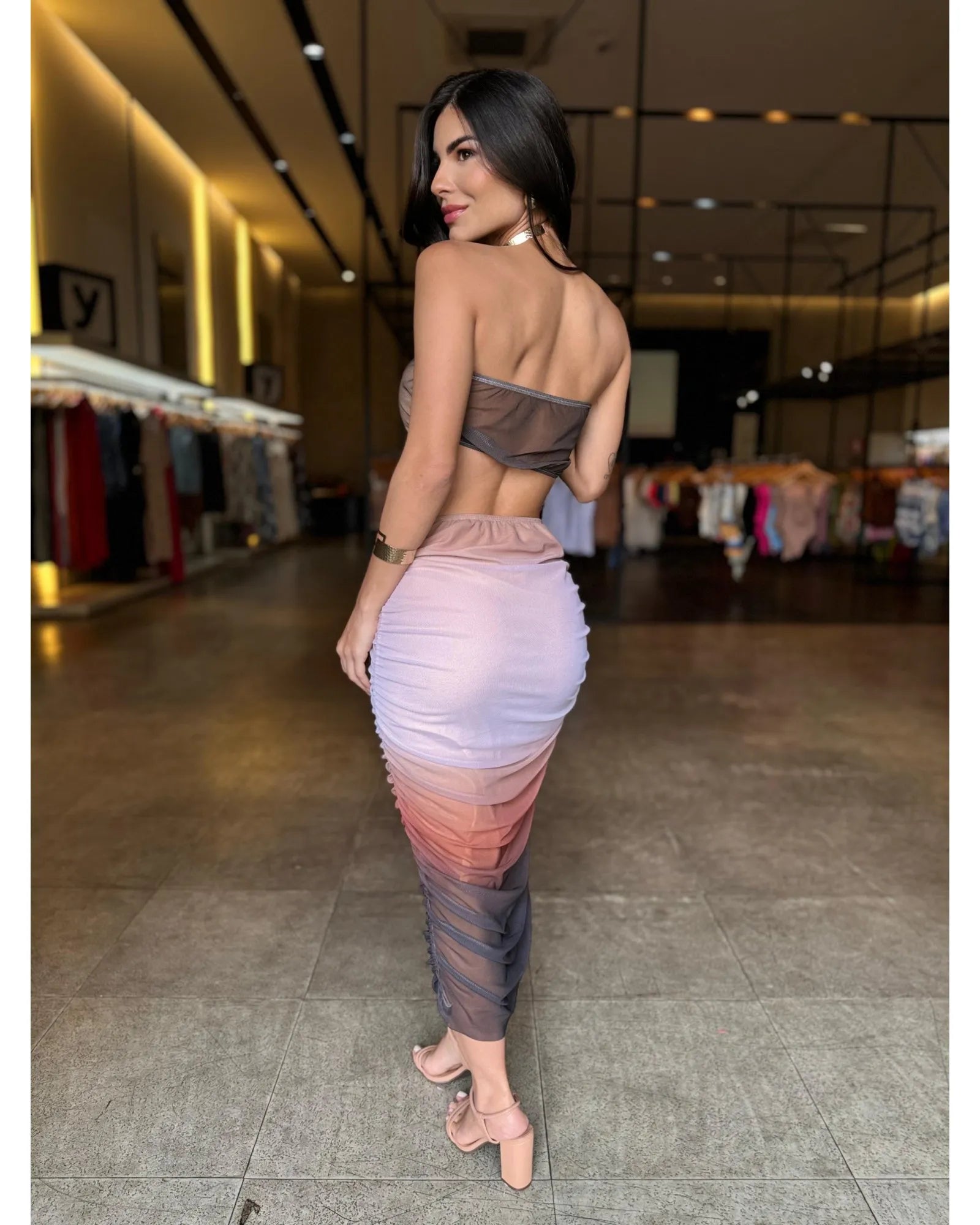 Vestido Tule Degradê