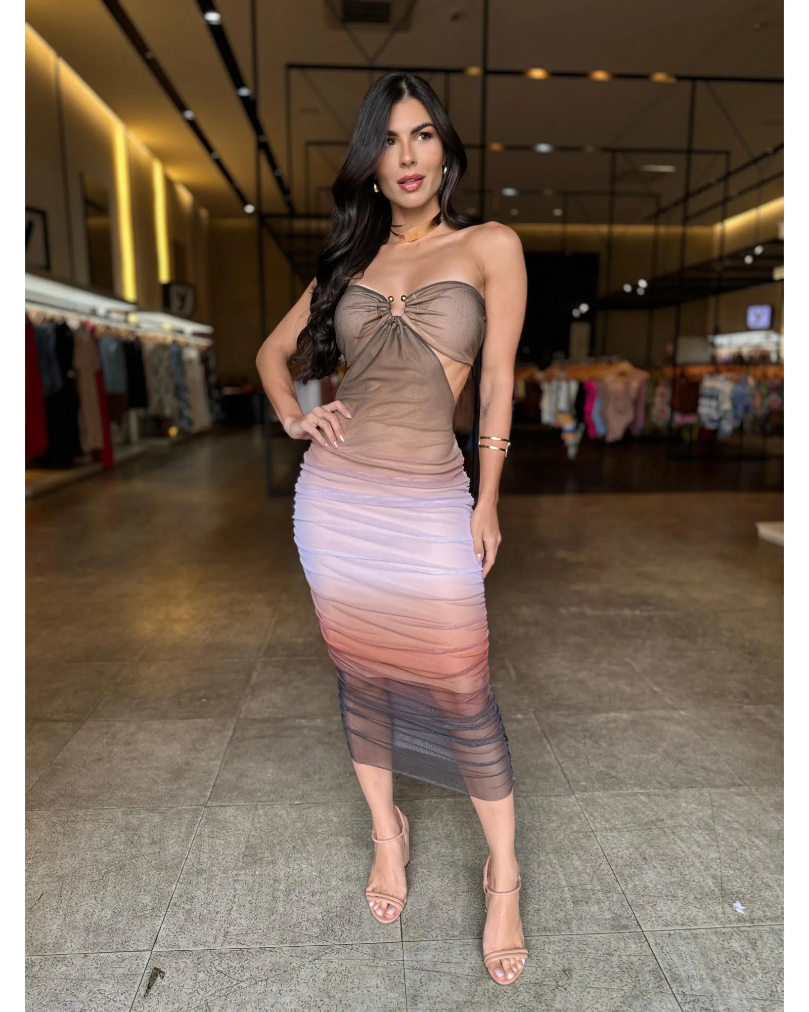 Vestido Tule Degradê