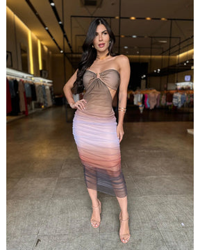 Vestido Tule Degradê